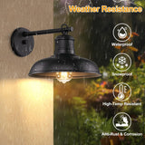 2-Pack Outdoor Wall Lights, Vintage Black Wall Sconces, Exterior Farmhouse Barn Light Fixtures
