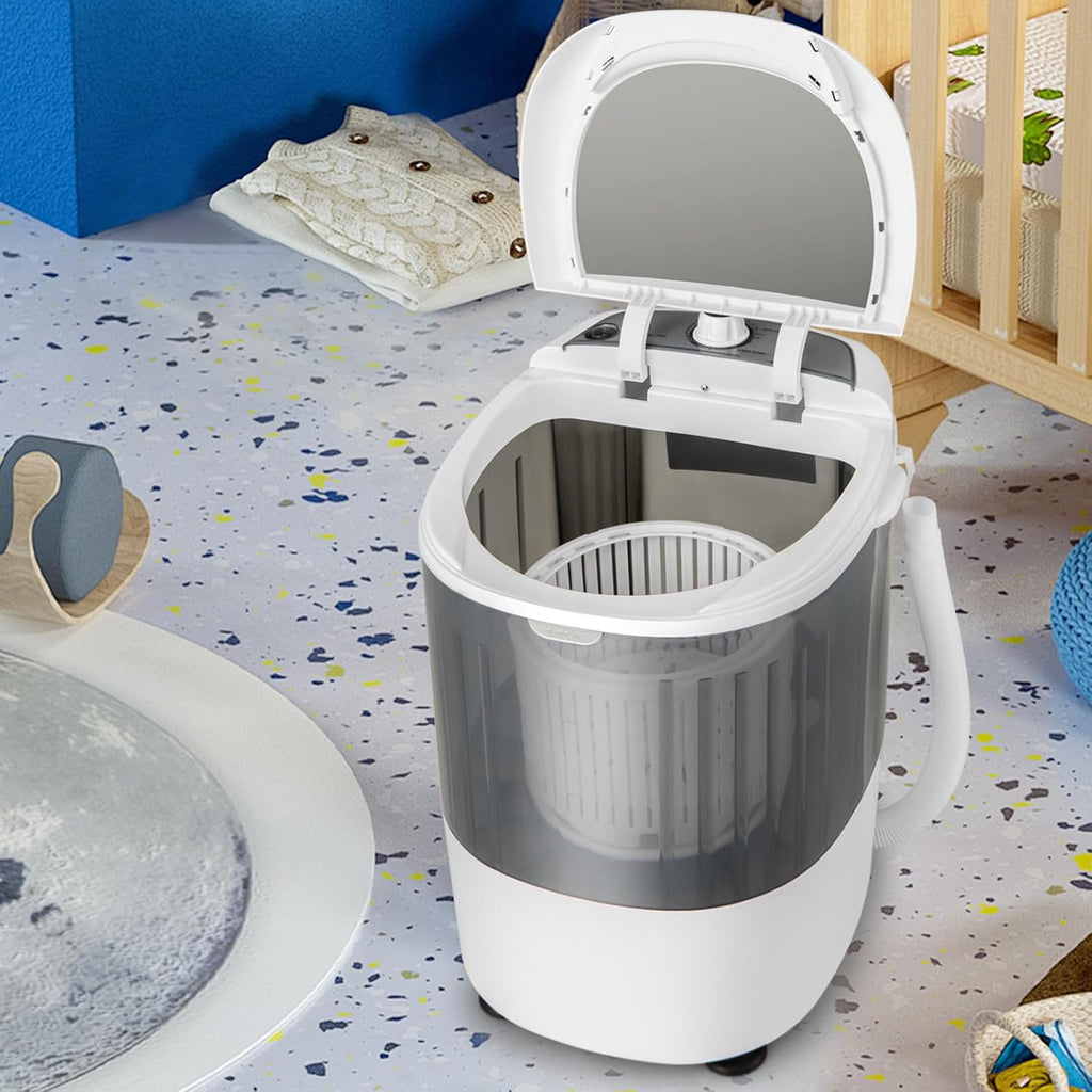 GX24977-PE, Mini Washer and Spinner Combo, 5.5lbs, Semi-automatic Compact Laundry Apartment Dorm RV Portable Washing