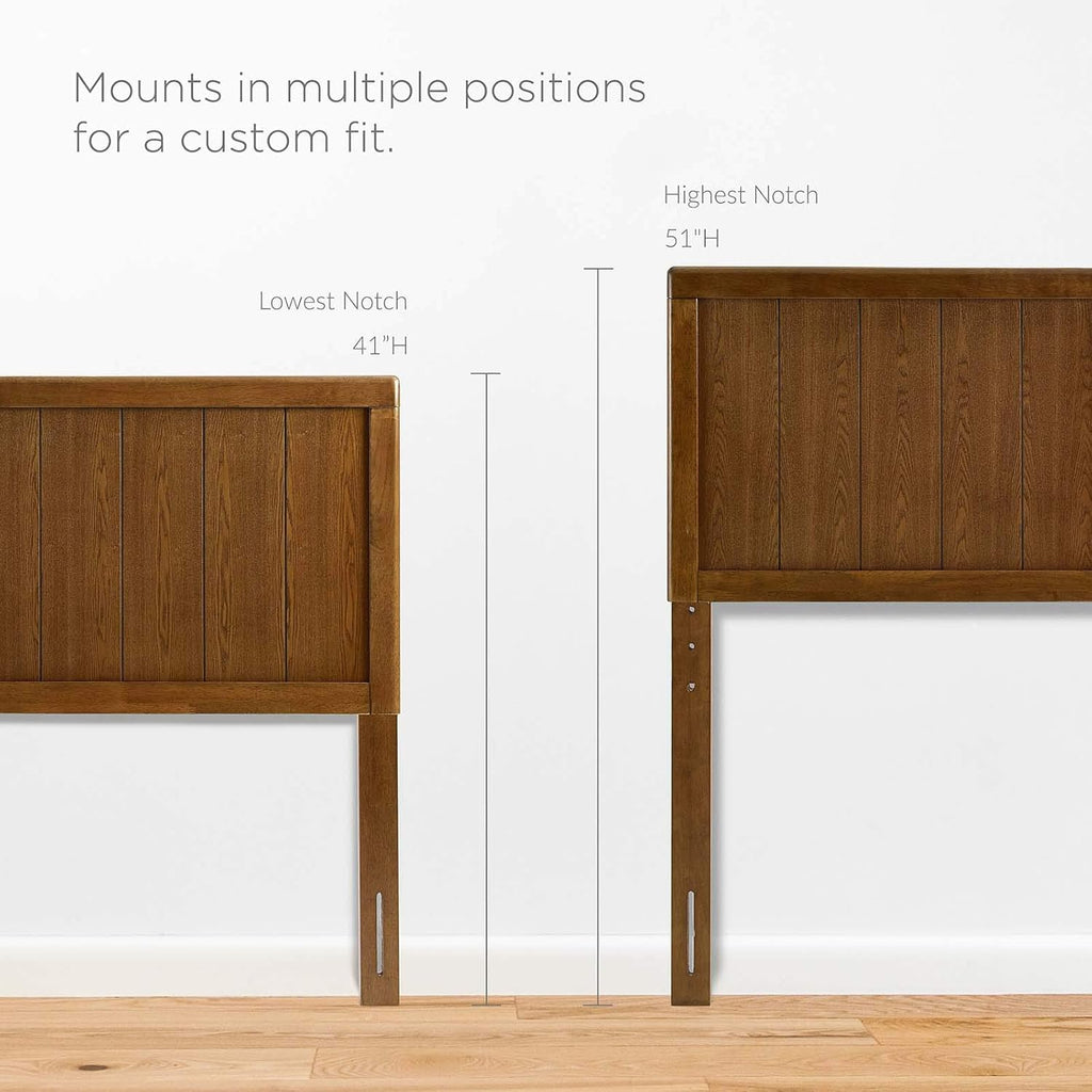 King Wood Headboard, Walnut