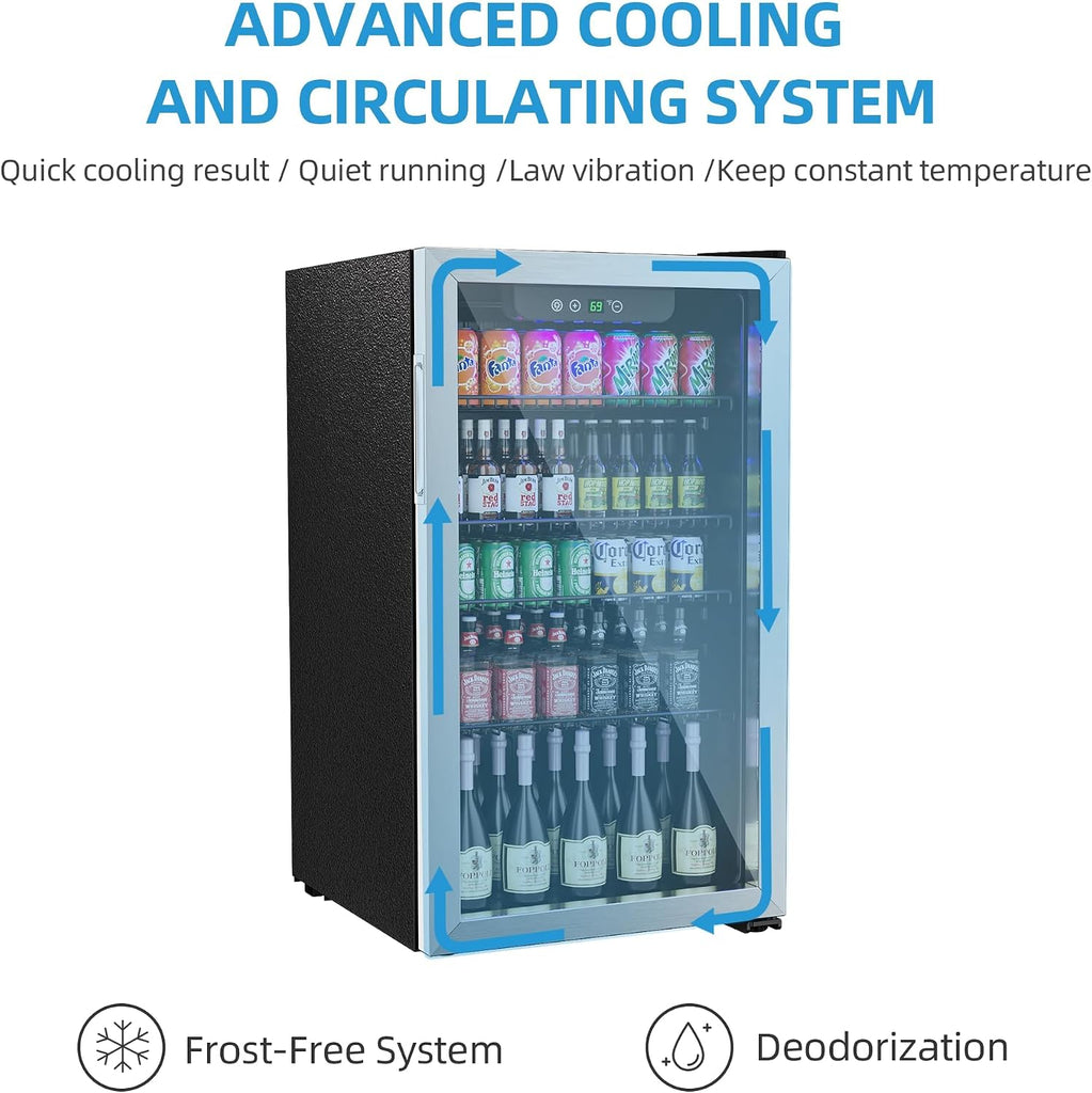 Compact Freestanding Beverage Refrigerator