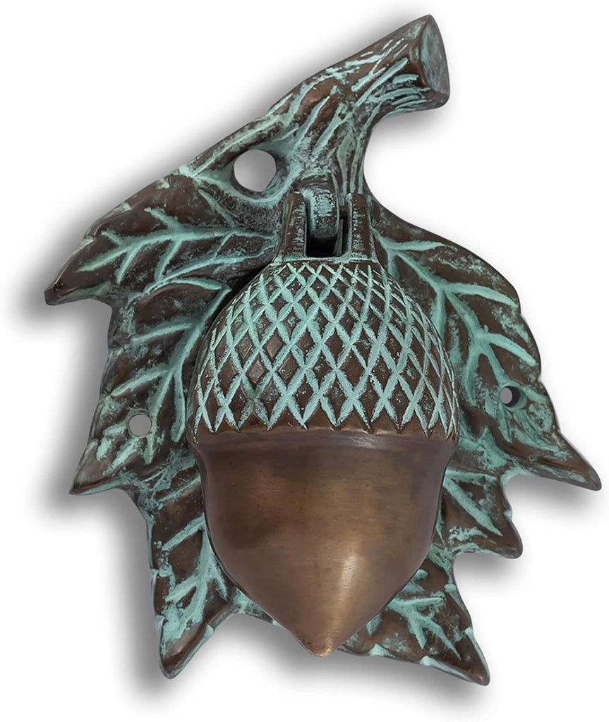 Home Acorn Door Knocker - Solid Brass Decorative Front Door Hardware