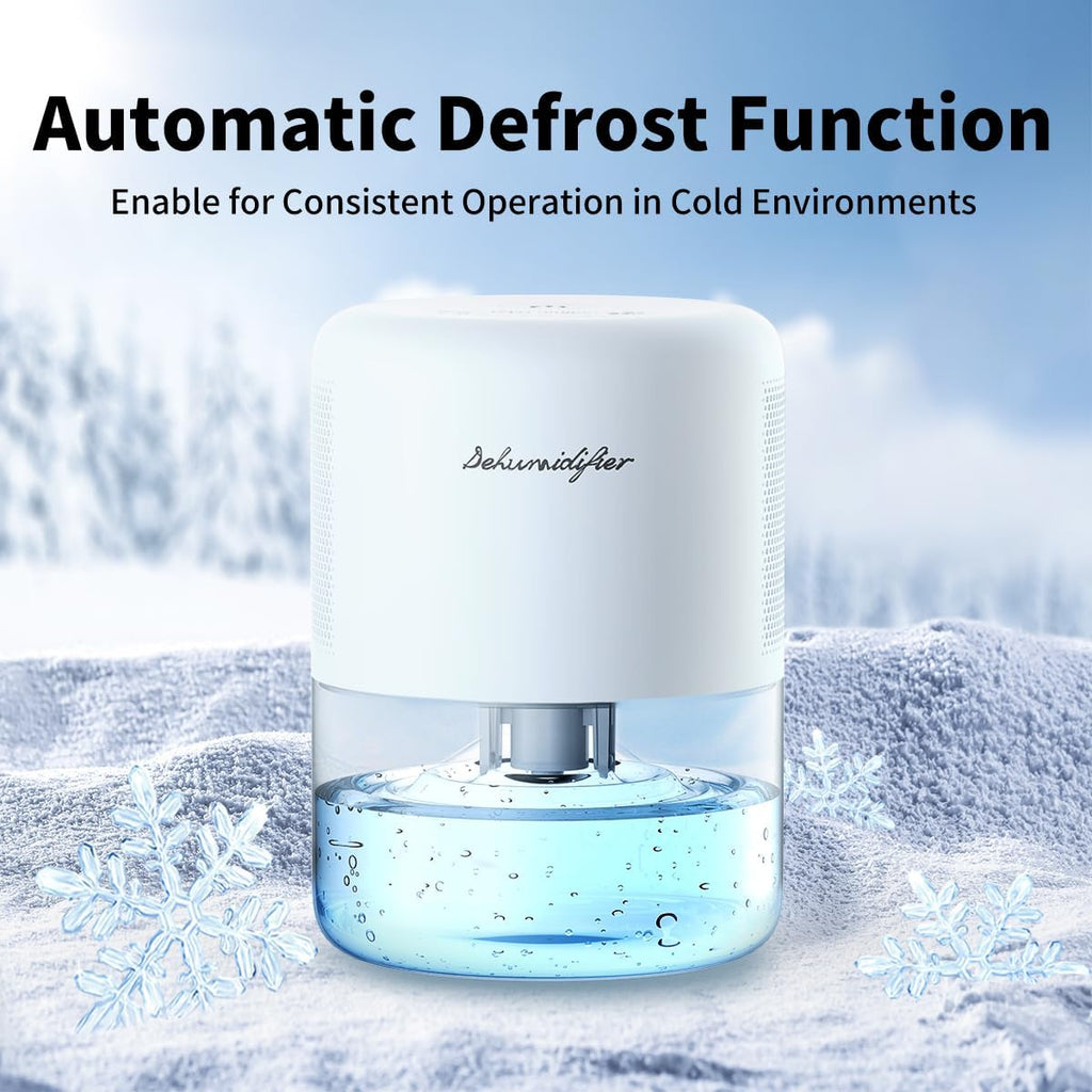 Dehumidifier for Home Small Quiet Dehumidifiers for 44OZ Water Tank Auto Defrost and Shutoff 10 Colors Light 4 Timer