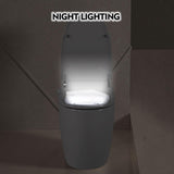 Heated Seat Smart Toilet, One Piece Toilet, Automatic Flush Tank Less Toilet without Bidet, with Foot sensor Flush