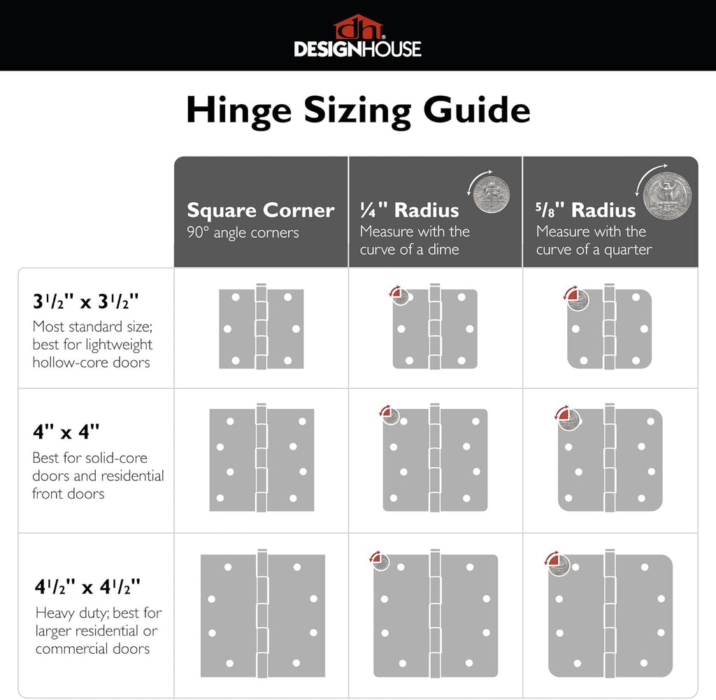 9-Pack Oil Rubbed Bronze Door Hinges - 3.5-inch x 3.5-inch - Square Corner Radius Steel Door Hinge