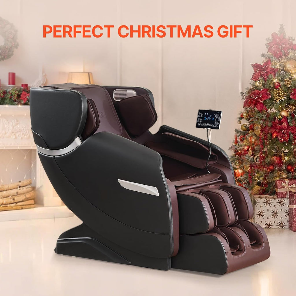 Massage Chair - Full Body Zero Gravity Recliner with Multi Auto Modes, 3D Shiatsu, Heating, Bluetooth Speaker