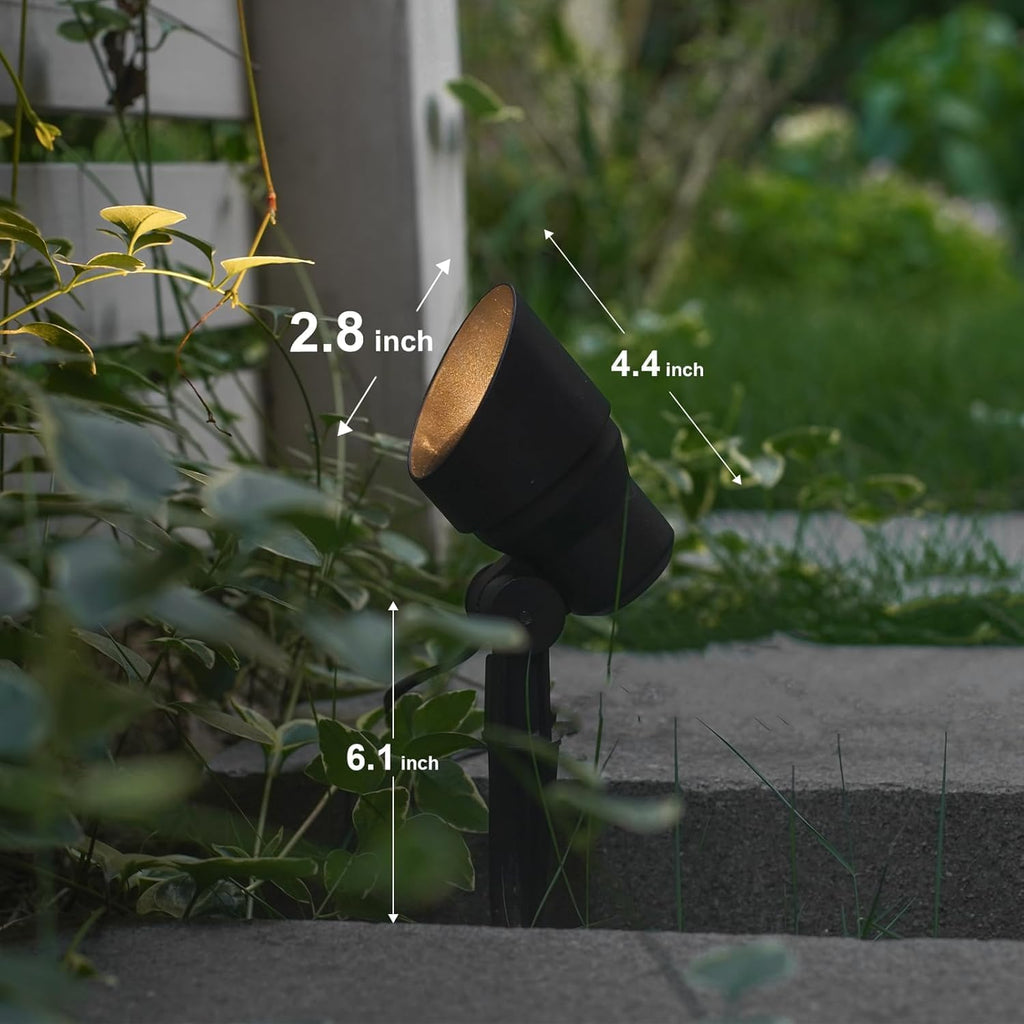 Landscape Lighting 2PK Landscape Floodlights Spotlights 3W LED 200 Lumen with Replaceable LED Bulbs 12V AC with Metal