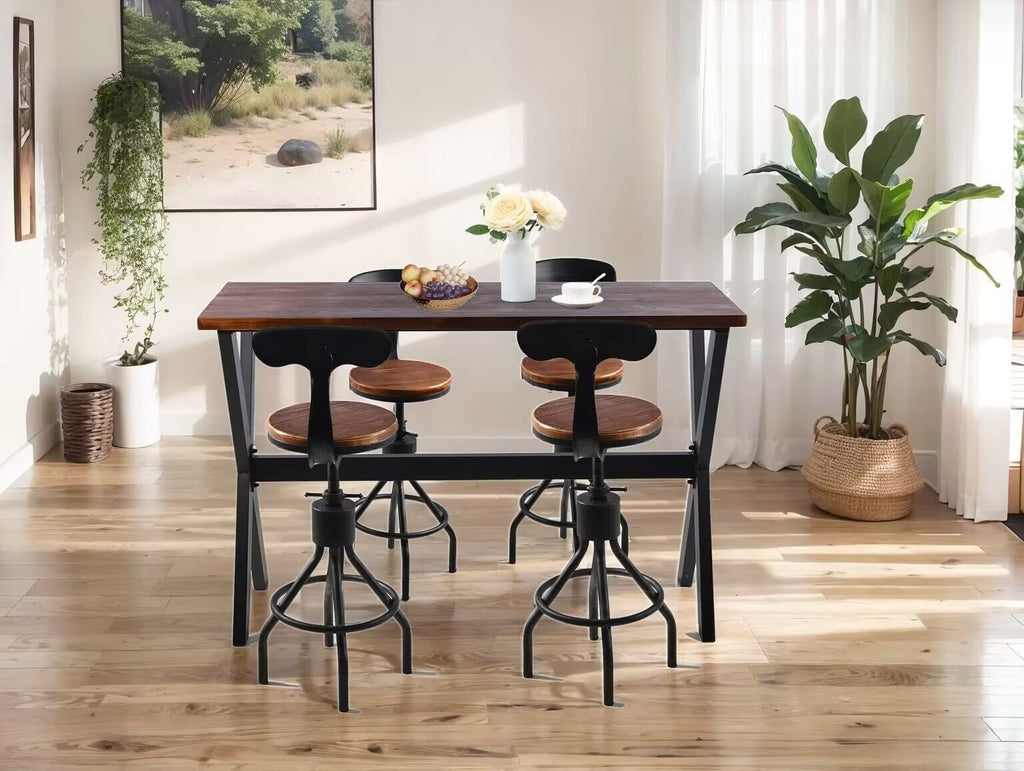 Bar Table, 63"L×41.33"H Bar Height Pub Table High Top Rectangular Sofa Console Table Kitchen Dining Coffee Table, for