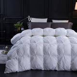 Pinch Pleat Waterfowl Feathers and Down Comforter Palatial King Duvet Insert,750+ Fill Power,1200TC 