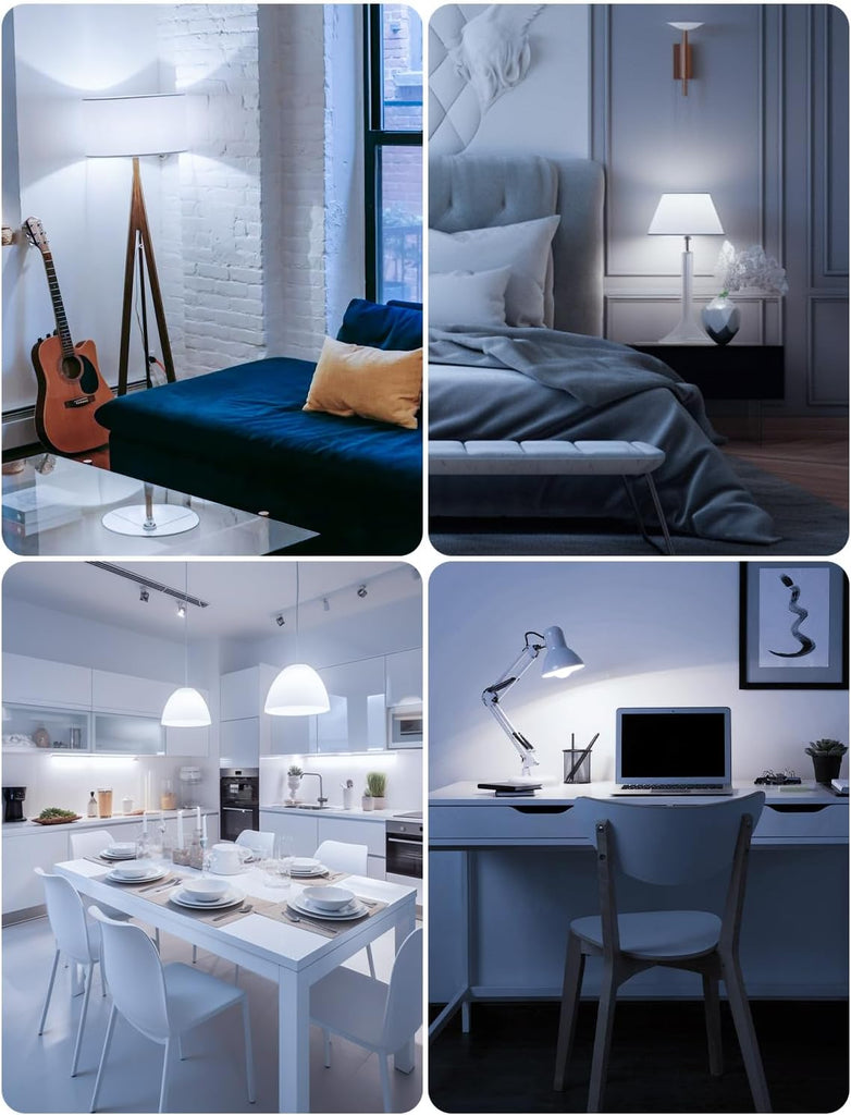 LED Light Bulbs, A19 5000K Daylight Light Bulbs 100 Watt Equivalent, 1500LM Bright White Light Bulbs, E26 Standard (12 Pack)