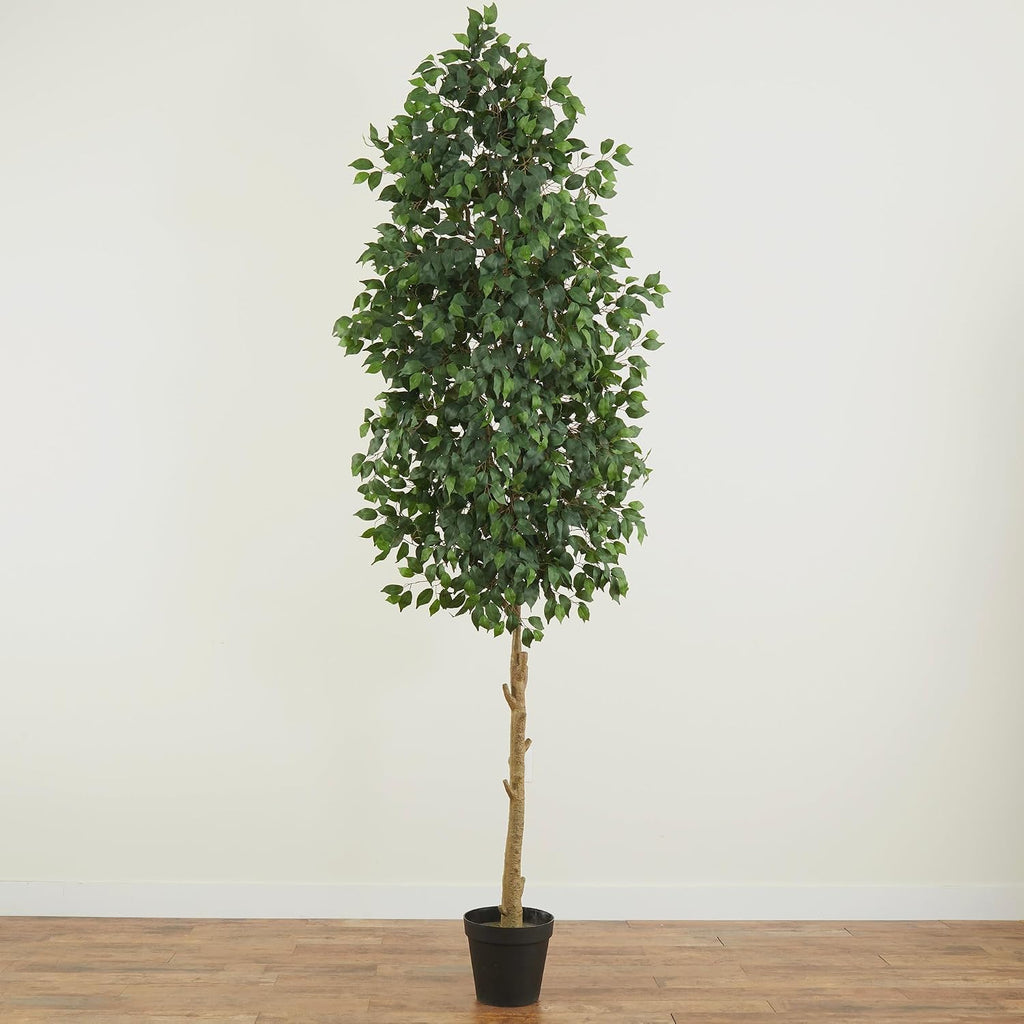 10ft. Artificial Ficus Tree, Green, Plastic, Iron Wire, Polyester Materials, 30.58 lbs