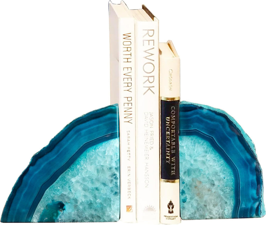 Decorative Stone Bookend Heavy Duty Book Ends Home Office Decor