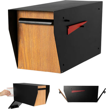Black Modern Mailbox Post Mount Mailboxes