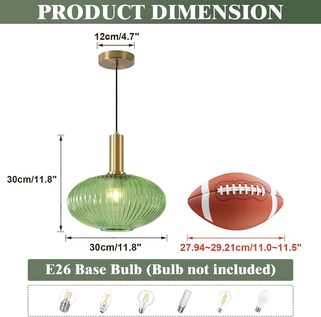 Lighting Modern Gold Globe Pendant Light Black Green Glass Bathroom Fixture Adjustable Brass Round Lights Kitchen