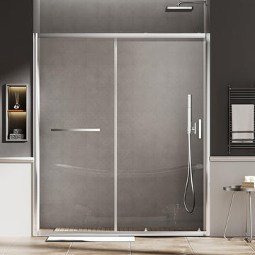 Sliding Shower Door, 52-60" W ×72" H Shower Glass Door