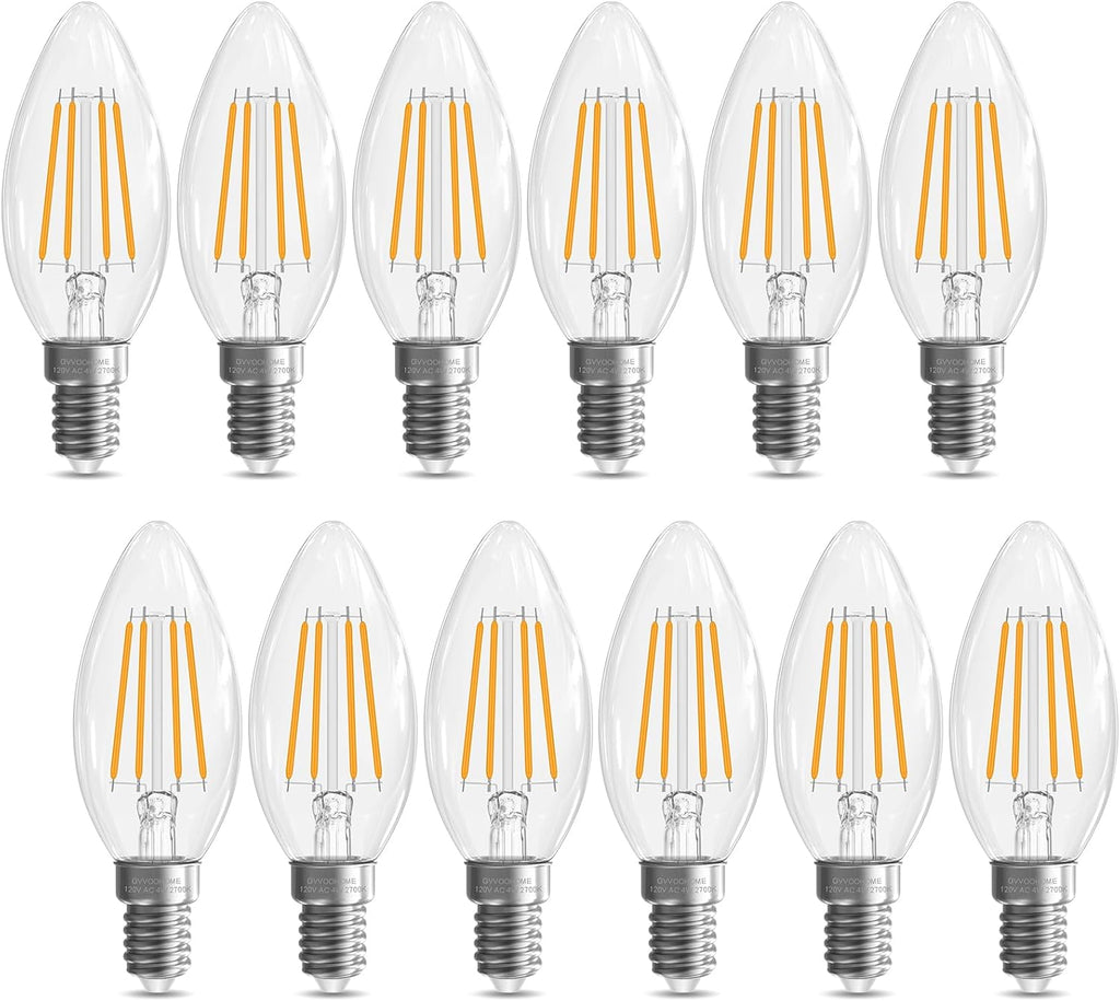 E12 Candelabra Bulb 40 watt Equivalent, E12 LED Bulb Non-Dimmable Chandelier Light Bulbs, B10 Candle Light Bulbs