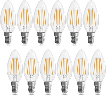 E12 Candelabra Bulb 40 watt Equivalent, E12 LED Bulb Non-Dimmable Chandelier Light Bulbs, B10 Candle Light Bulbs