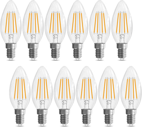 E12 Candelabra Bulb 40 watt Equivalent, E12 LED Bulb Non-Dimmable Chandelier Light Bulbs, B10 Candle Light Bulbs