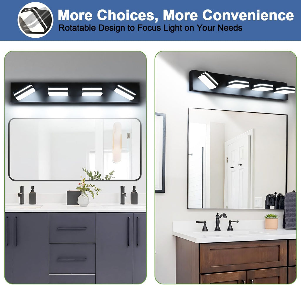360° Rotate LED Bathroom Vanity Light Fixtures, Acrylic Vanity Lights , Modern Wall Lighting Fixtures Over Mirror