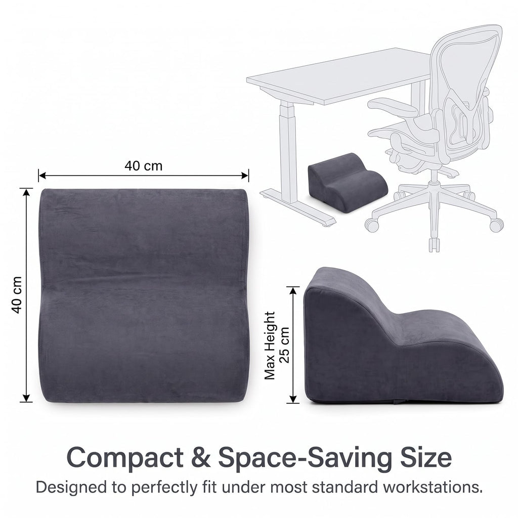 Foot Rest for Under Desk at Work, 2-Step Foam Foot Stool, Washable