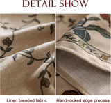 Designer Linen French Tablecloth for Rectangle Table,Fall Country Breathable Floral Tablecloths,Tabl