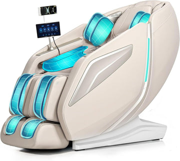 4D Massage Chair Full Body Zero Gravity 53" SL Track Recliner | 15 Auto Modes,Back & Calf Heat,Body Scan,Deep