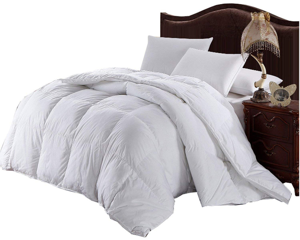 Down Comforter Light Hypoallergenic Oversized King Size Duvet Insert, 600 Fill Power 100% Cotton Shell Down Proof