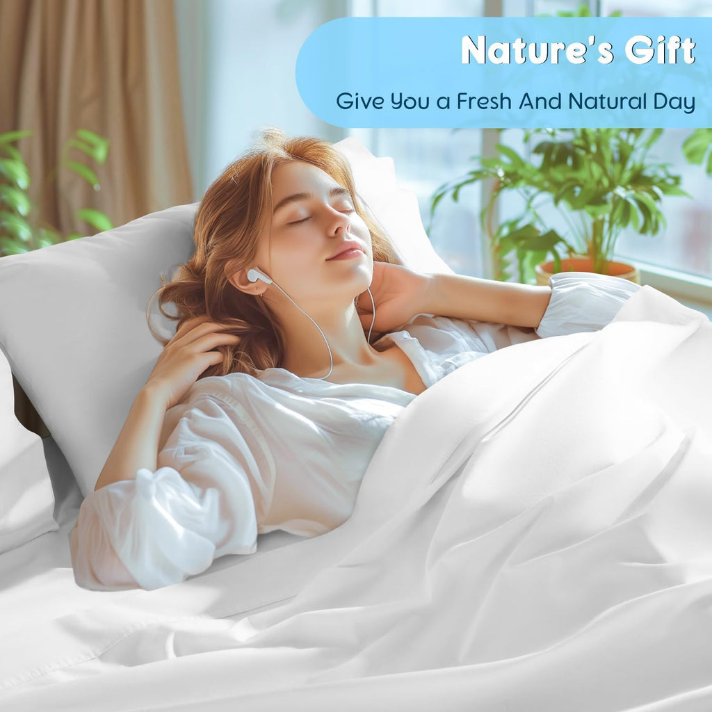 100% Egyptian Cotton Sheets Set - 1000 High Thread Count, Luxury 5-Star Hotel Sateen Bed Sheets, Soft, Breathable
