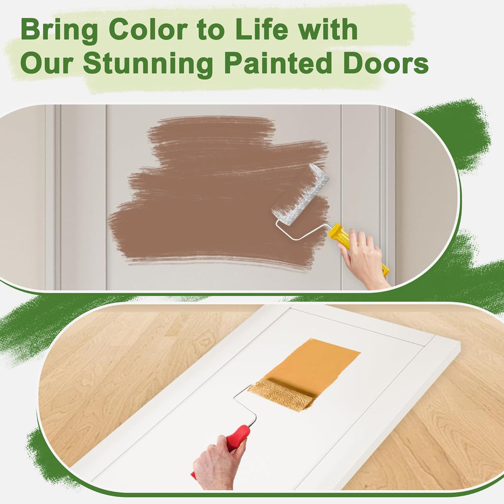 Bifold Doors for 36"x80" Opening, 4-Panel Bifold Closet Door with Hardware Kit, Interior Doors Foldi