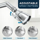 Solid Metal 2 Inch High Pressure Shower Heads - CHROME - 2.5 GPM Shower Heads High Pressure