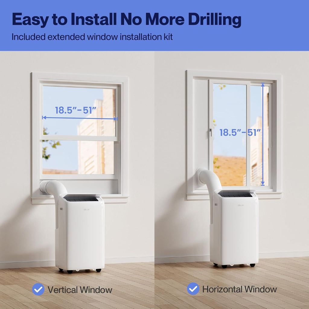 14000 BTU Ultra Quiet Inverter Portable Air Conditioner Works with Alexa Cools Up To 450 Sq. Ft. Smart Wifi Portable