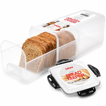 With Tray, Airtight BPA-Free Bread Storage Container