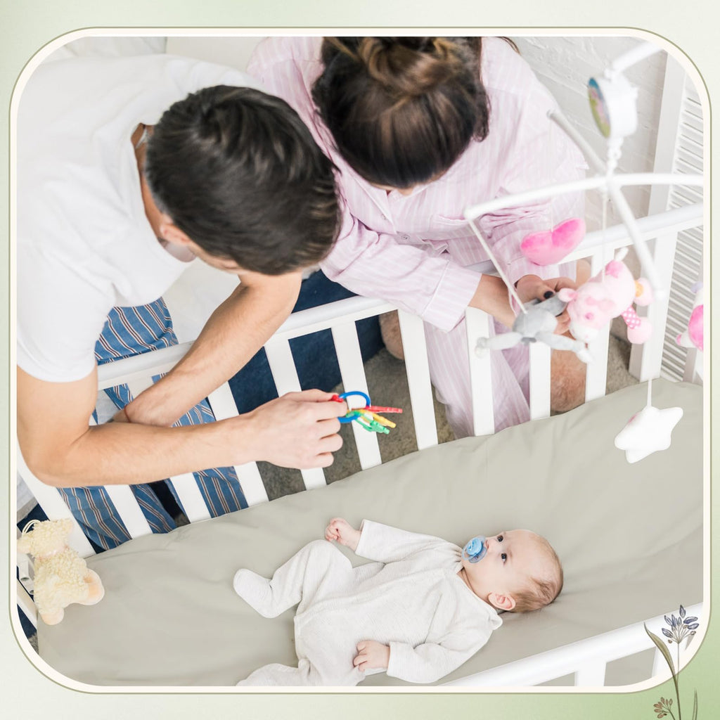 4 Pack Boho Floral Crib Fitted Sheet for Boy Girl, Multicolor