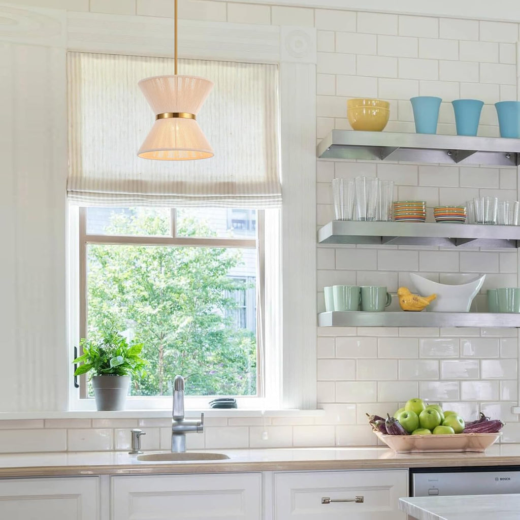 Hand Woven Boho Pendant Light Coastal Mini Modern Chandelier Adjustable Transitional Minimalist Pendant Lighting