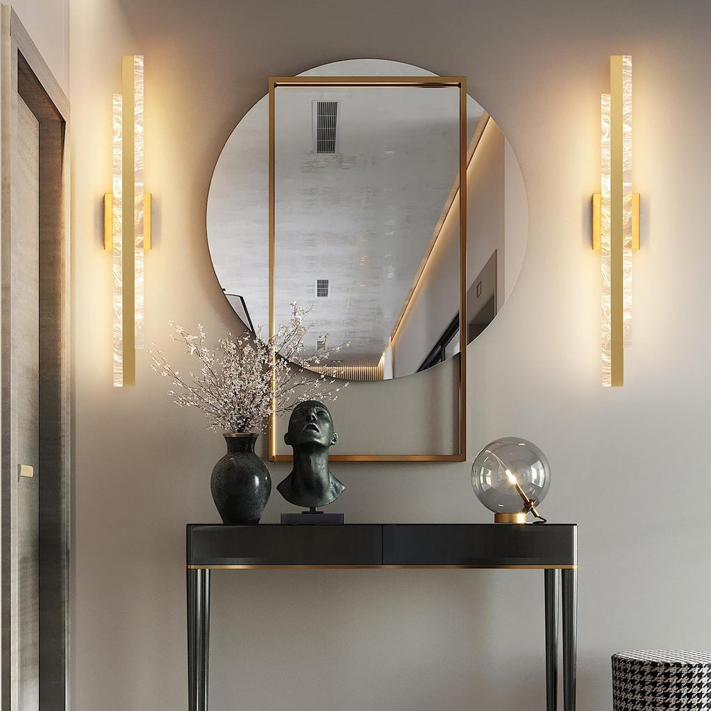 Modern Bathroom Vanity Light: Brushed Gold 32 inch 28W Dimmable LED Bath Bar Light Fixtures Over Mirror - Wall Sconce