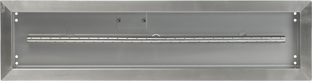 Fireglass Stainless Steel Linear Drop-in Fire Pit Pan and Burner, 30 by 6-Inch