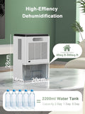 Dehumidifier,75 OZ Water Tank (500 sq.ft) Dehumidifiers for Home