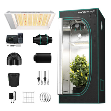 2x2ft Grow Tent Kit with 100W Full Spectrum LED Grow Light