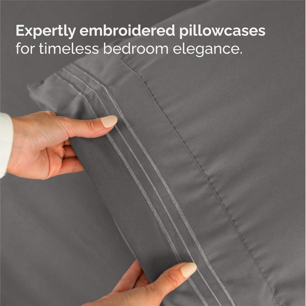 4 Piece Sheet Set - Comfy Breathable & Cooling Sheets - Hotel Luxury Bed Sheets for Women & Men - Deep Pockets