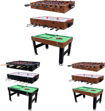 55" 3-in-1 Multi Game Table - Foosball, Billiards/Pool & Air Hockey