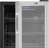 18 in. 3.2 Cu. Ft. Beverage Refrigerator Merchandiser with Stainless Steel Trim 