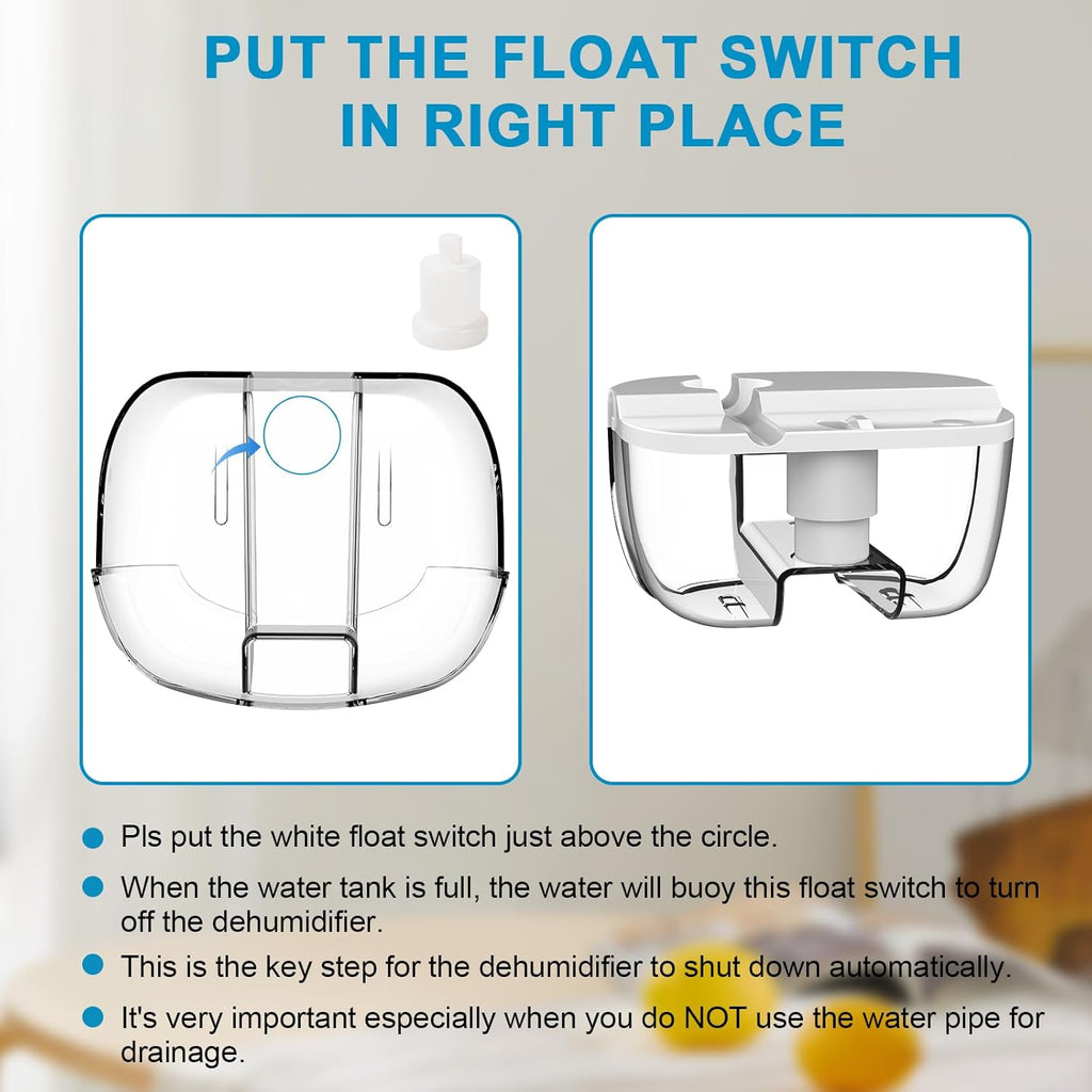Dehumidifier with Drain Hose. Small Portable Dehumidifier. Auto