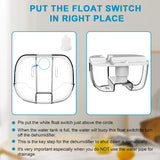 Dehumidifier with Drain Hose. Small Portable Dehumidifier. Auto