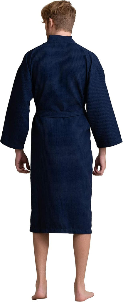 Men's Cotton Waffle Bathrobe, Luxurious & Lightweight, Comfortable & Absorbent, Softness