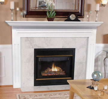 510-48 Newport 48-Inch Fireplace Mantel Surround with Medium Density Fiberboard, White