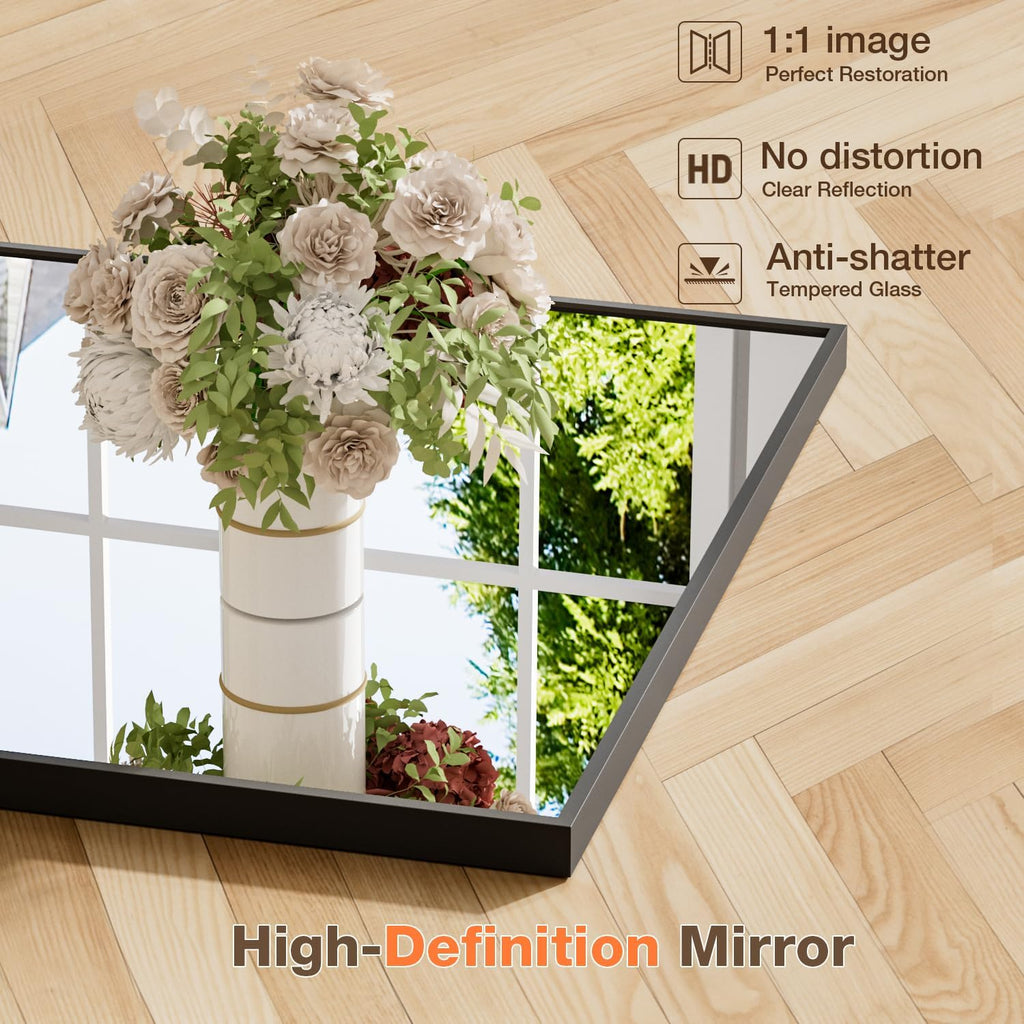 Bathroom Vanity Mirror for Wall, 2 Pack 24" x 36" Metal Framed Rectangular Bathroom Wall Mirror for Over