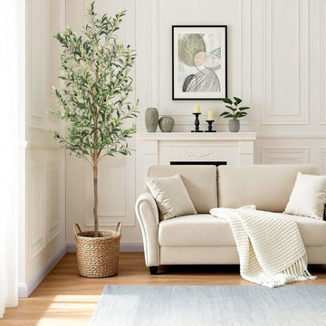 Artificial Fake Olive Tree 6FT 1Pack Faux Olive Tree Decor