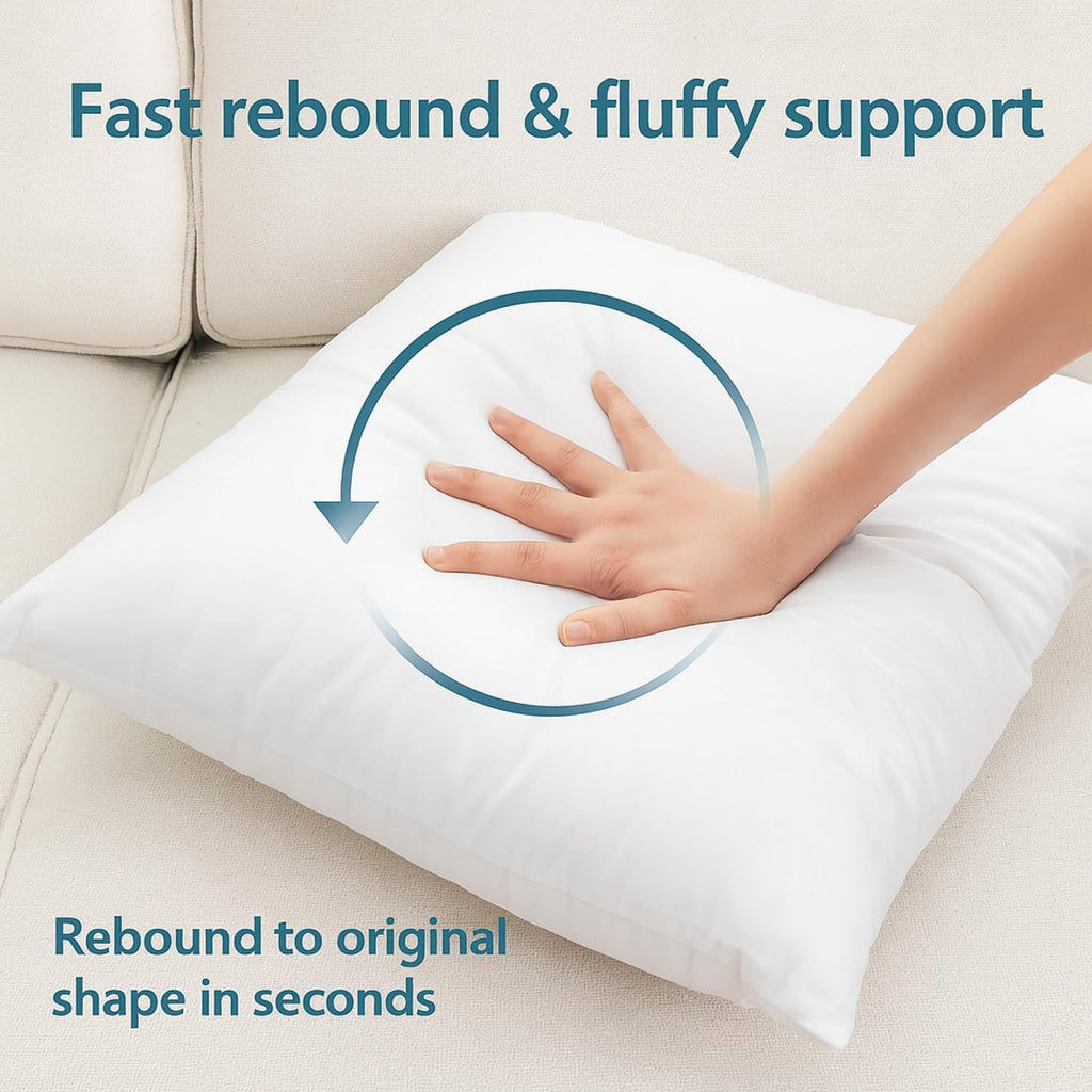 12x20 Throw Pillow Inserts, Oblong, Fluffy - White - Set of 4