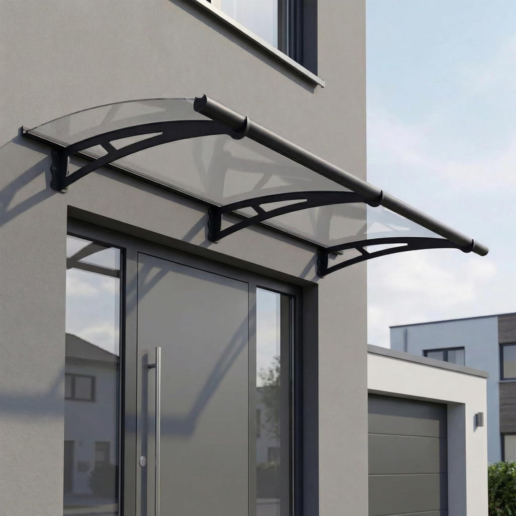 Canopia Aquila 2050 7' x 3' Door/Window Awning, Gray/Clear | Fixed Outdoor Awning DIY Kit , Acrylic UV Protected