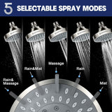 5-Mode High Pressure Shower Head - The Washington Post, NBC News, Today TV Show Recommended