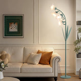 5 Light Flower Floor Lamp,3 Color Temperatures, LED Arc Floor Lamp with Foot Switch,Cute Floral Standing Lamp